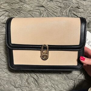 Chic Beige and Black Crossbody Mia Bag